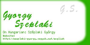 gyorgy szeplaki business card